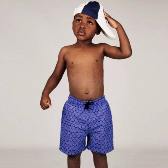 Mini Rodini Boy’s Blue Swim Trunks - Picture 5 of 5